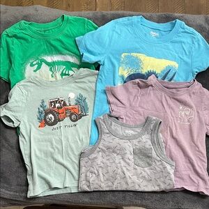 OshKosh B'gosh Kids' Mixed Graphic Tee Set - Green, Blue, Mint, Mauve, Gray